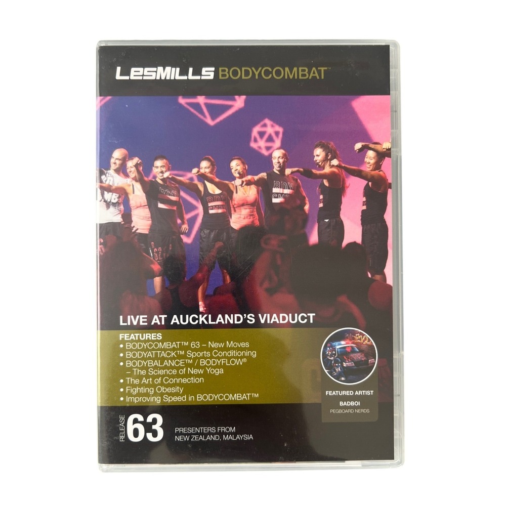 Les Mills BodyCombat 63 DVD CD Set Live at Auckland Viaduct MMA Fitness Workout